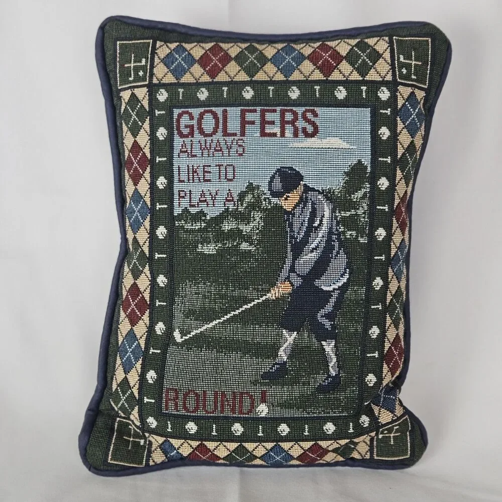 Vintage Needlepoint Tapestry Pillow